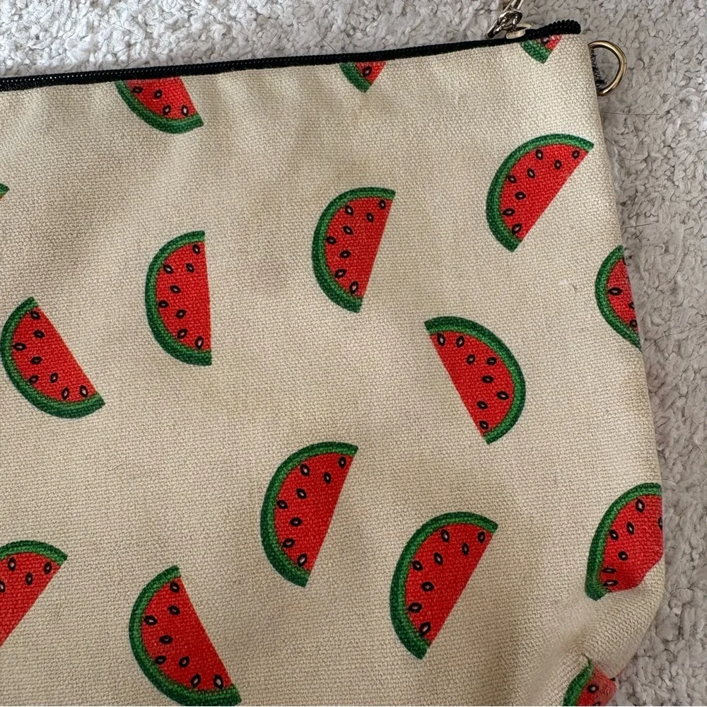 Watermelon Print Cream Clutch Zip Pouch - Picture 8 of 13